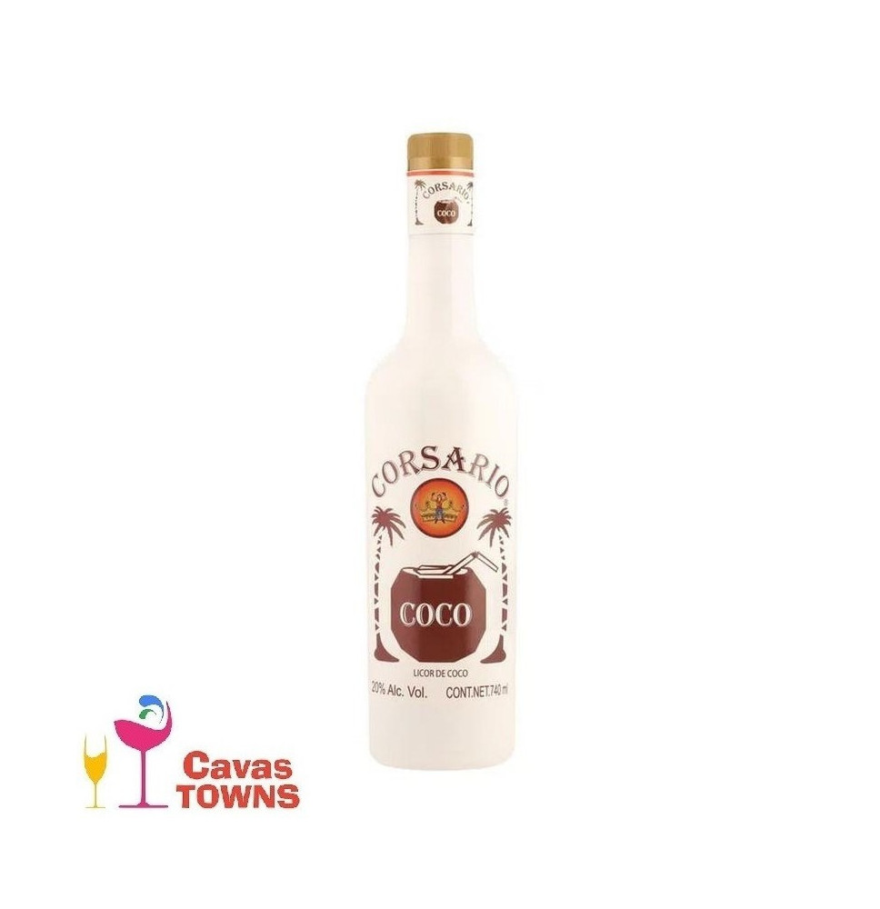 Licor Corsario de Coco 740 ml - Cavas Towns Licor Corsario de Coco 740 ml - Cavas Towns